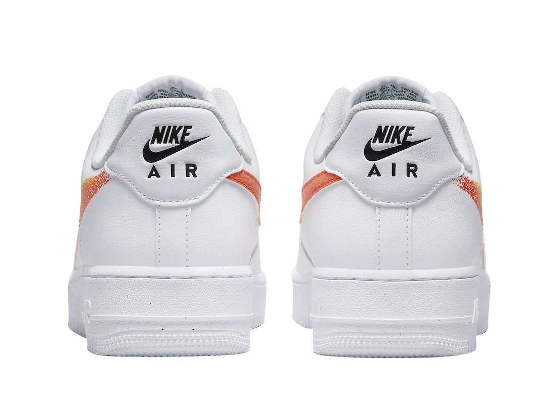 Nike Air Force 1 Low Spray Paint Swoosh White Orange – Kicks Oasis